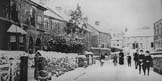 Fore Street - Snow and  First Street Lamp on  the Left